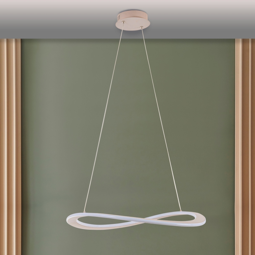 LED-Hängeleuchte an Kabel CASHMERE LED/40W/230V Ø 59,5 cm beige