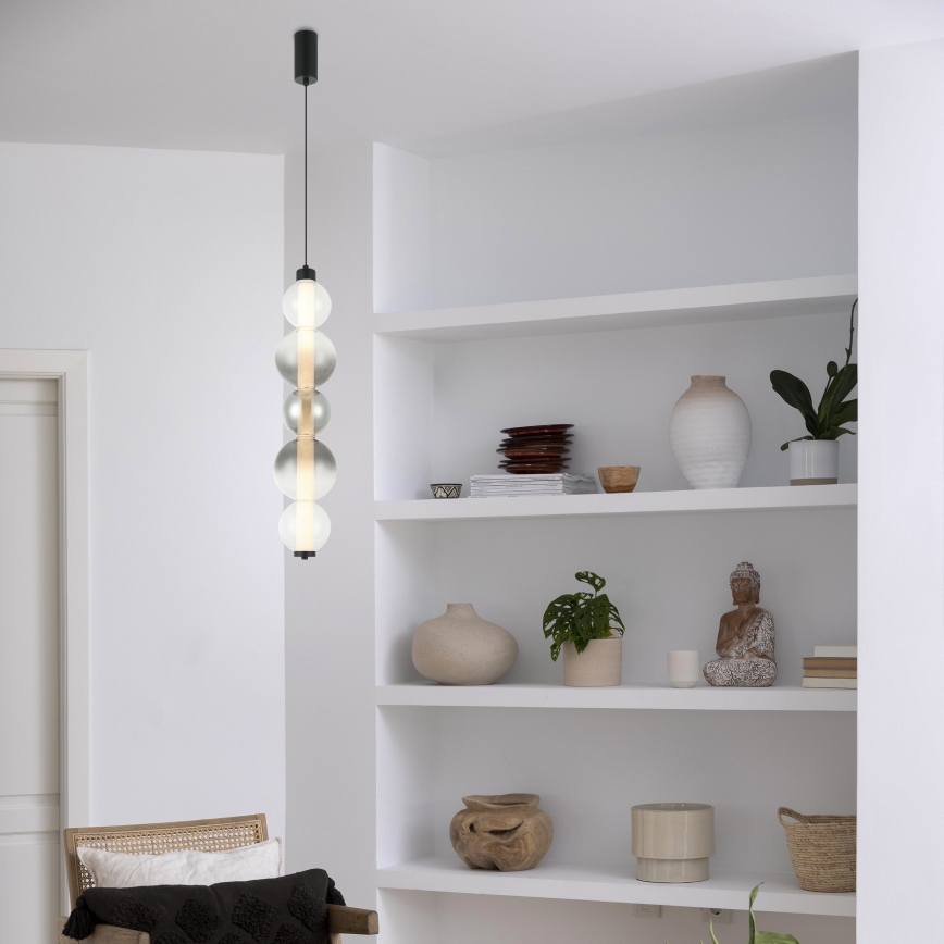 LED-Hängeleuchte an Kabel LUMMI LED/19W/230V schwarz/rauchfarben