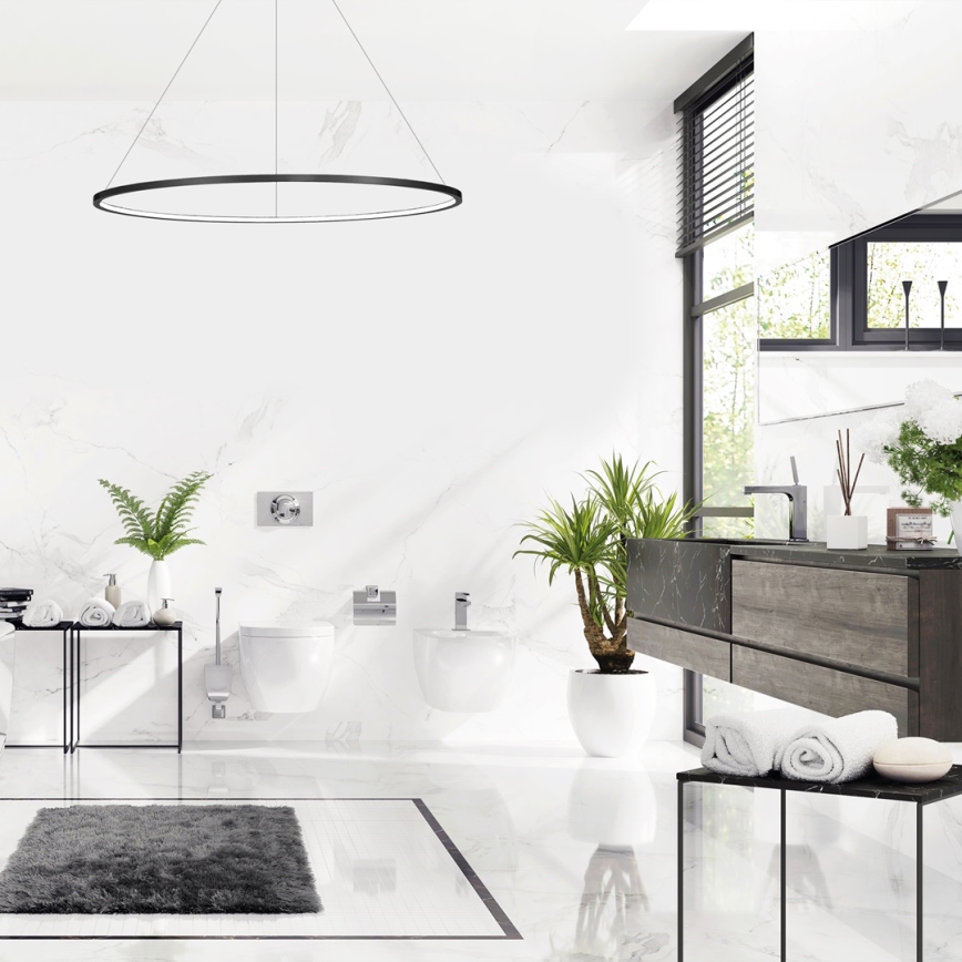 LED-Hängeleuchte an Kabel SATURNO LED/65W/230V Ø 120 cm IP44 schwarz