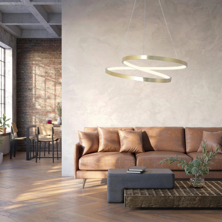 LED-Hängeleuchte an Kabel ZEFIRA LED/40W/230V 4000K Ø 50 cm gold