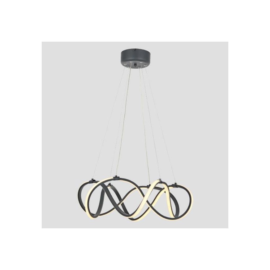LED-Hängeleuchte an Schnur 2xLED/27W/230V 3000/4000/6000K schwarz
