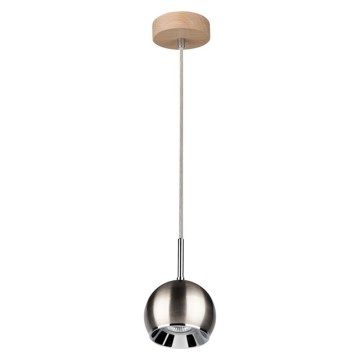 LED-Hängeleuchte an Schnur BALL WOOD 1xGU10/5W/230V Eiche matt – FSC-zertifiziert