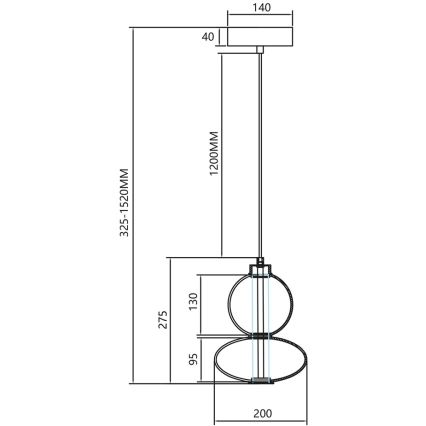 LED-Hängeleuchte an Schnur DAPHNE LED/12W/230V grau