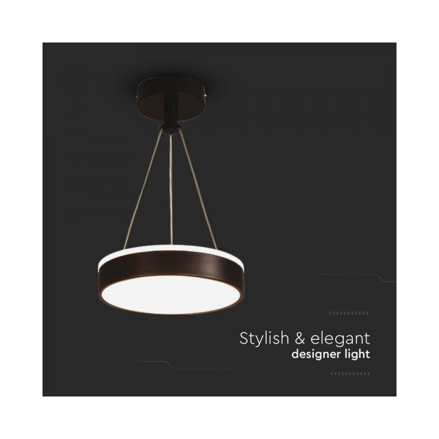 LED-Hängeleuchte an Schnur LED/12W/230V 4000K schwarz