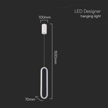 LED-Hängeleuchte an Schnur LED/13W/230V 4000K weiß