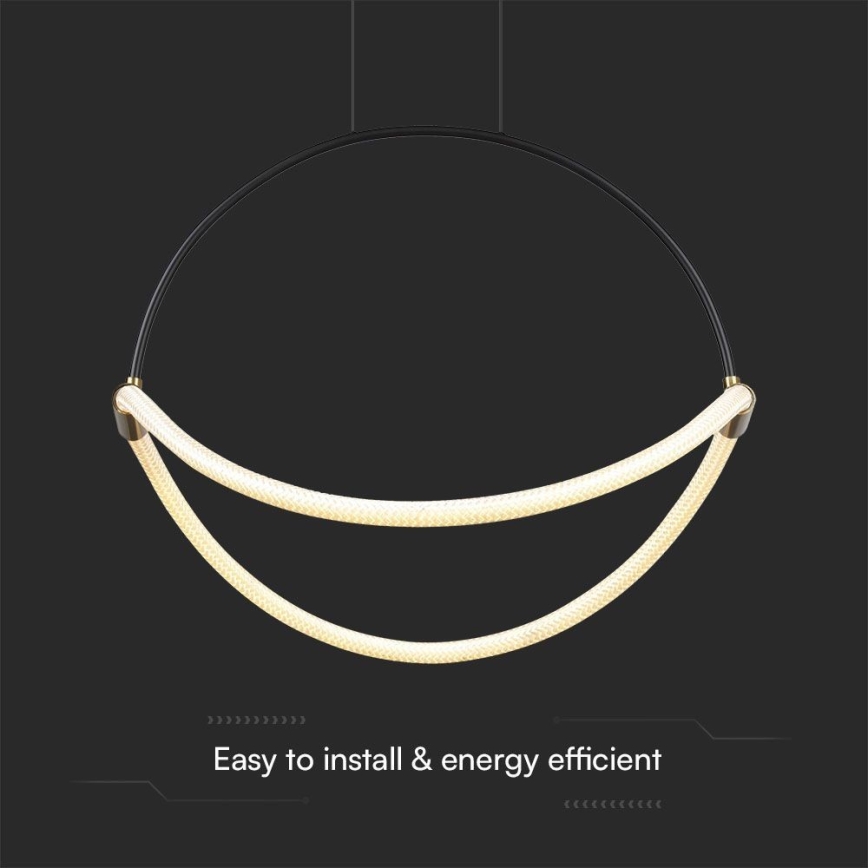 LED-Hängeleuchte an Schnur LED/16W/230V 3000K d 50 cm