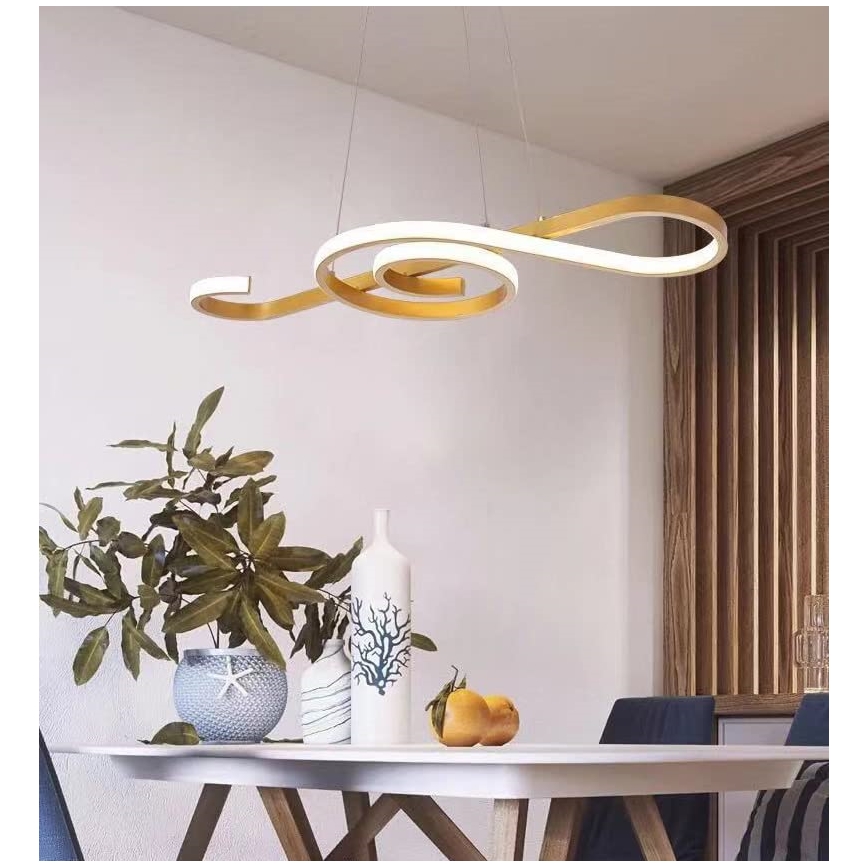 LED-Hängeleuchte an Schnur LED/18W/230V 3000K golden