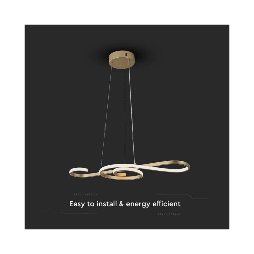 LED-Hängeleuchte an Schnur LED/18W/230V 3000K golden