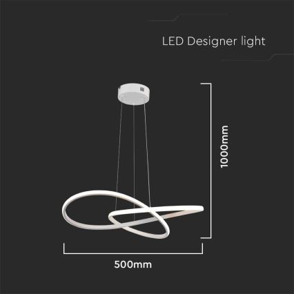 LED-Hängeleuchte an Schnur LED/20W/230V 3000K weiß