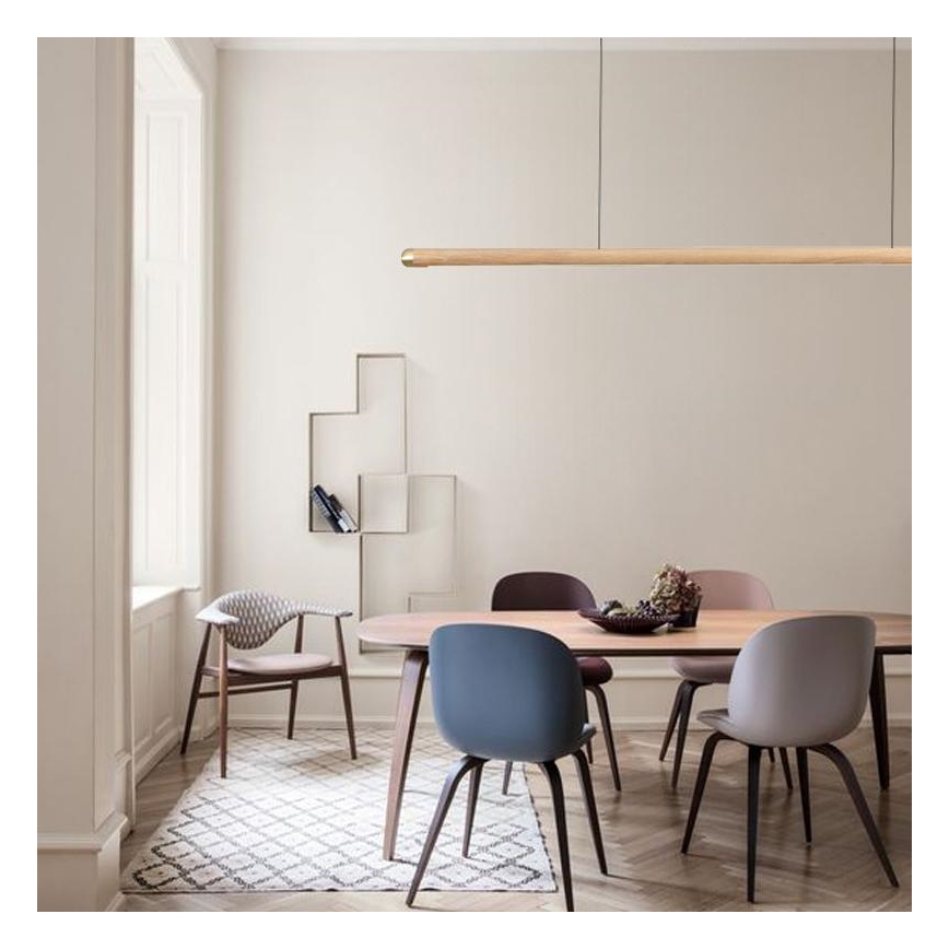 LED-Hängeleuchte an Schnur LED/22W/230V 4000K 120 cm Esche/Massivholz