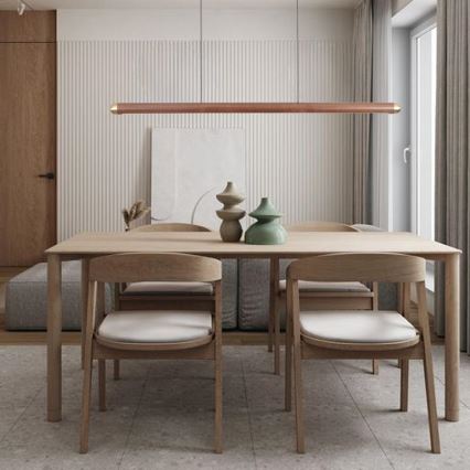 LED-Hängeleuchte an Schnur LED/22W/230V 4000K 120 cm Esche/Massivholz