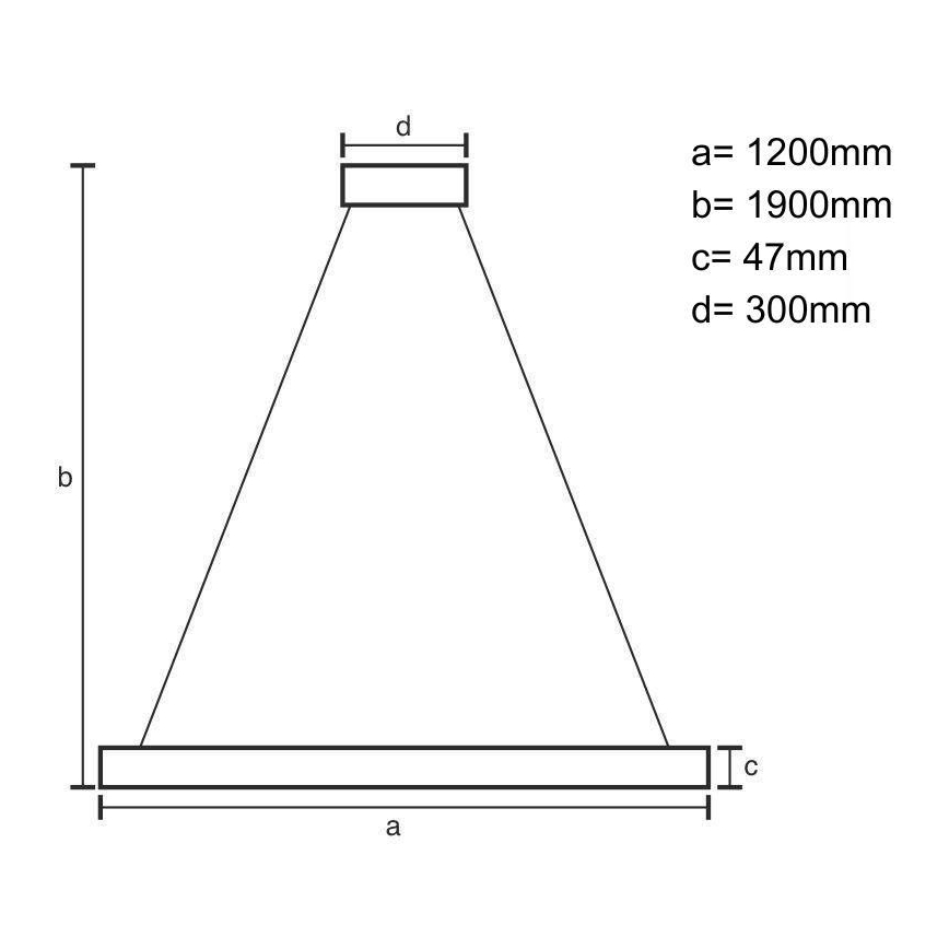 LED-Hängeleuchte an Schnur LED/22W/230V 4000K 120 cm Esche/Massivholz