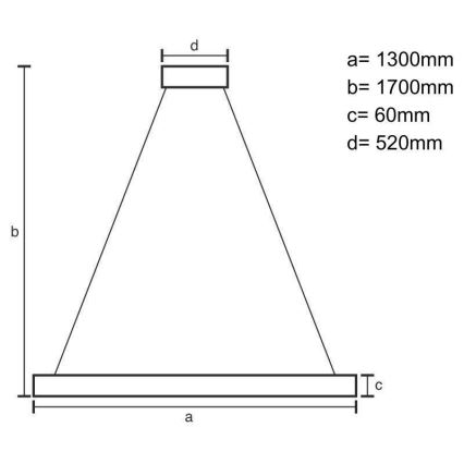 LED-Hängeleuchte an Schnur LED/22W/230V 4000K 130 cm Buche/Massivholz