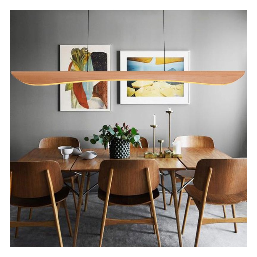 LED-Hängeleuchte an Schnur LED/26W/230V 4000K 150 cm Buche/Massivholz