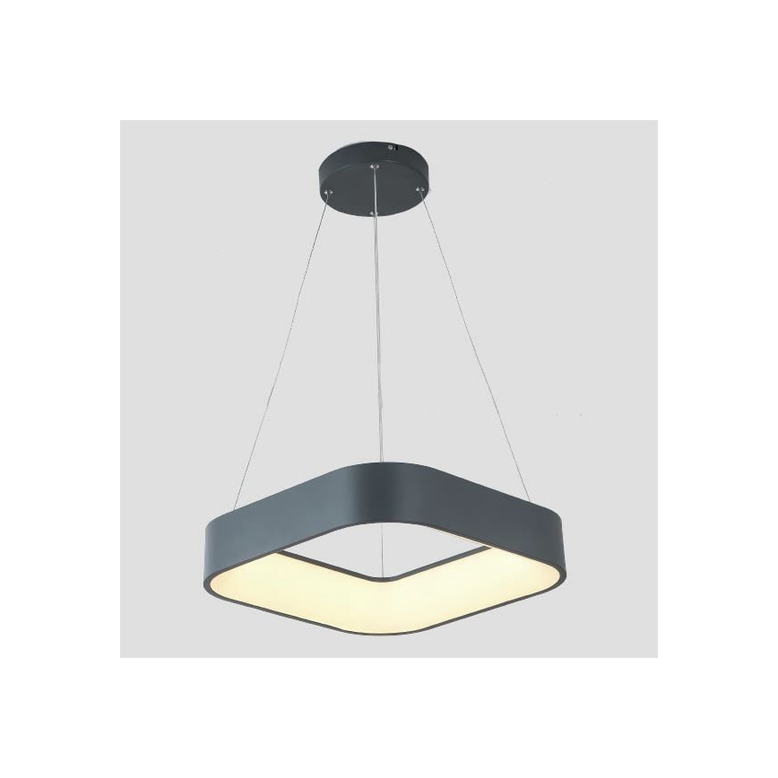 LED-Hängeleuchte an Schnur LED/30W/230V 3000K 45x45 cm grau