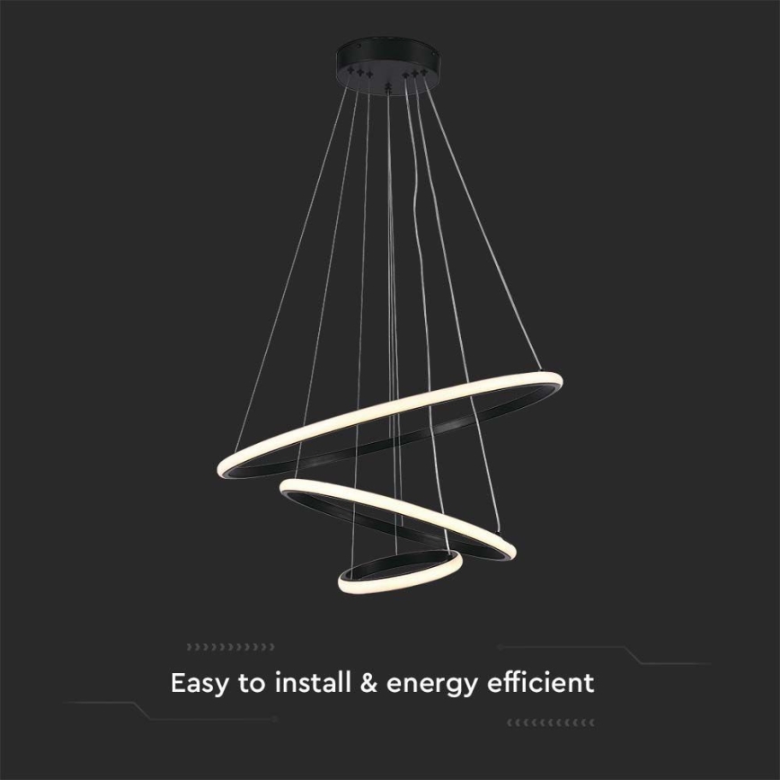 LED-Hängeleuchte an Schnur LED/32W/230V 3000K schwarz