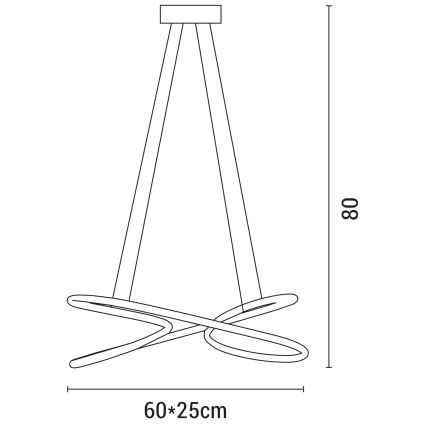 LED-Hängeleuchte an Schnur LED/40W/230V 4000K schwarz