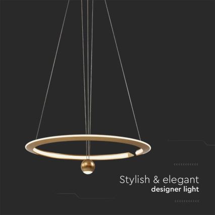 LED-Hängeleuchte an Schnur LED/45W/230V 4000K d 62 cm golden