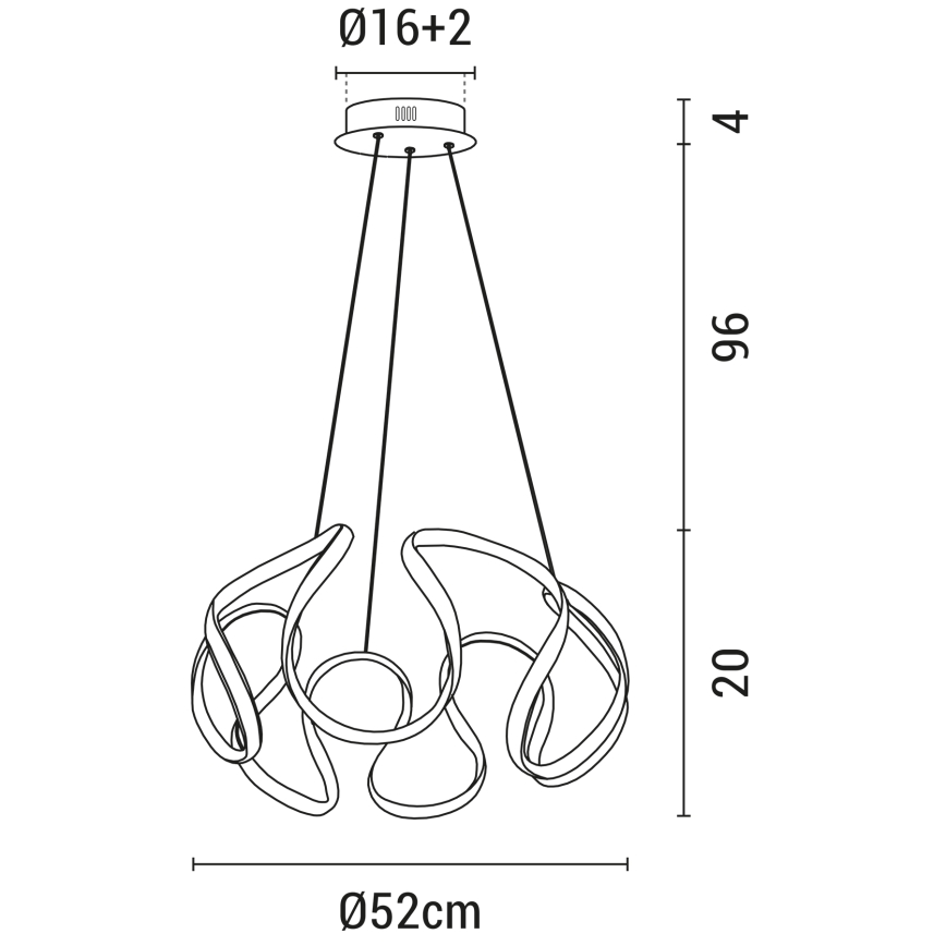 LED-Hängeleuchte an Schnur LED/60W/230V 3000K weiß