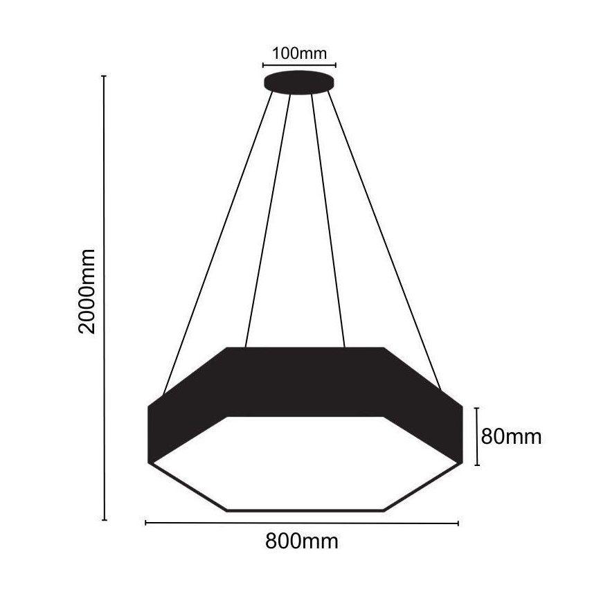 LED-Hängeleuchte an Schnur LED/70W/230V 4000K d 80 cm