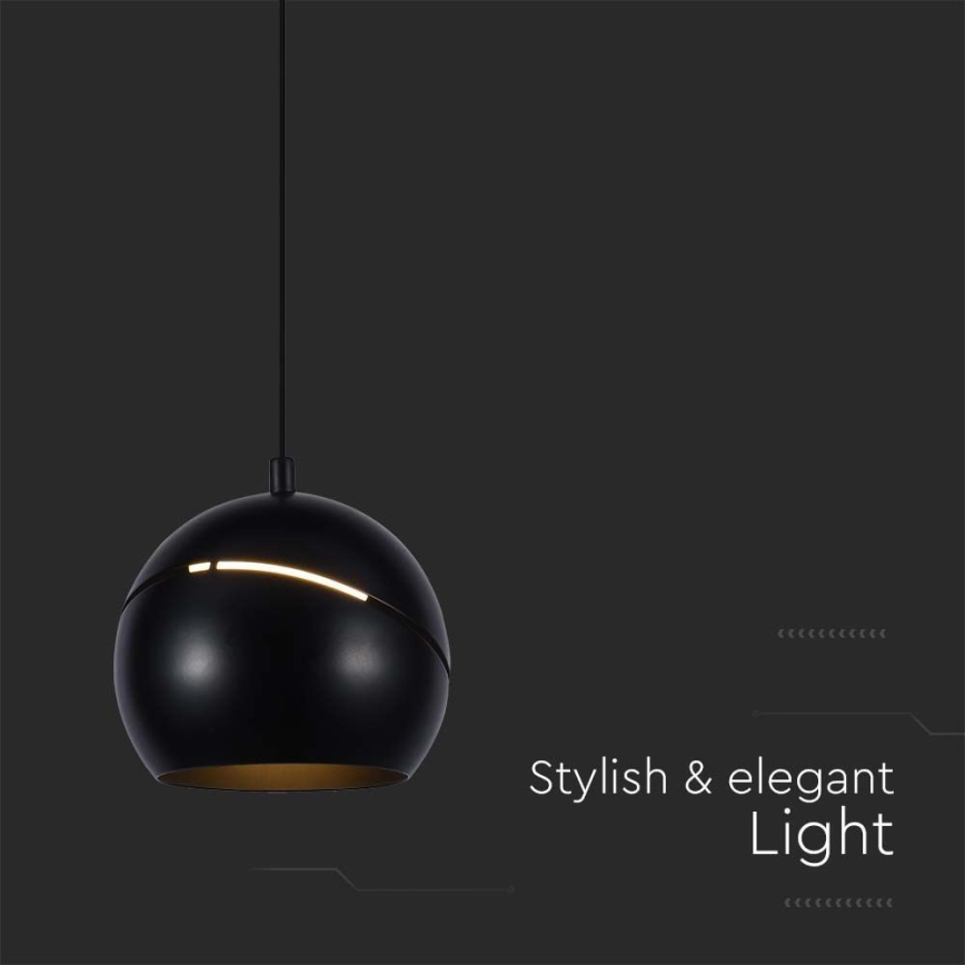 LED-Hängeleuchte an Schnur LED/8,5W/230V 3000K schwarz
