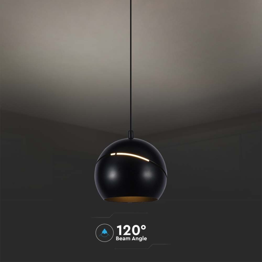 LED-Hängeleuchte an Schnur LED/8,5W/230V 3000K schwarz