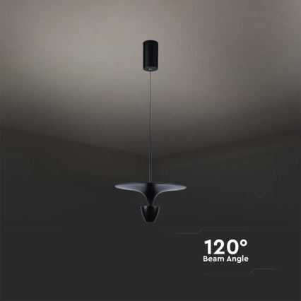 LED-Hängeleuchte an Schnur LED/9W/230V 3000K schwarz