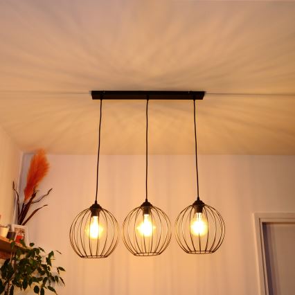 LED-Hängeleuchte an Schnur MERCURE 3xE27/15W/230V