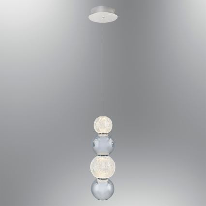 LED-Hängeleuchte an Stahlseil CREMONA LED/7W/230V 3000K mattchrom