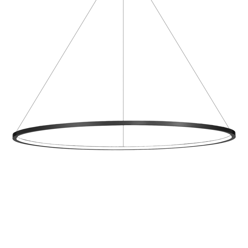 LED-Hängeleuchte an Stahlseil SATURNO LED/57W/230V Ø 100 cm IP44 schwarz