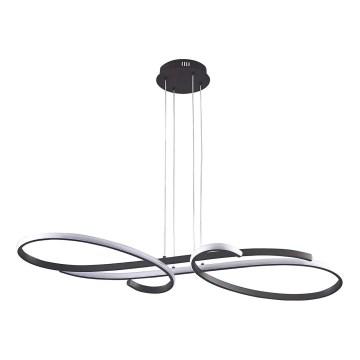 LED-Hängeleuchte an Stahlseil VIOLIN LED/40W/230V, schwarz