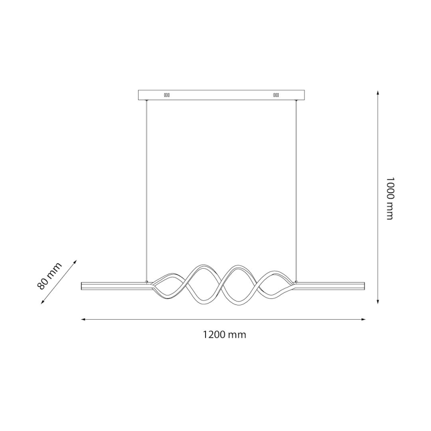 LED-Hängeleuchte ANCONA LED/36W/230V golden