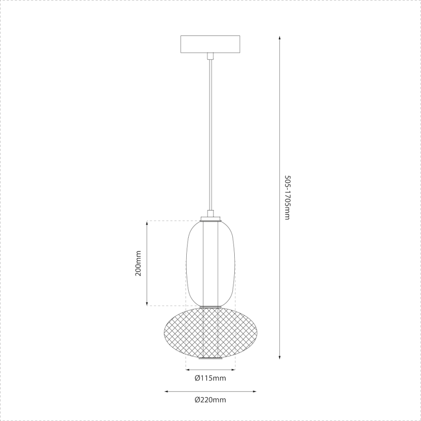 LED-Hängeleuchte ARAME LED/15W/230V d 22 cm schwarz