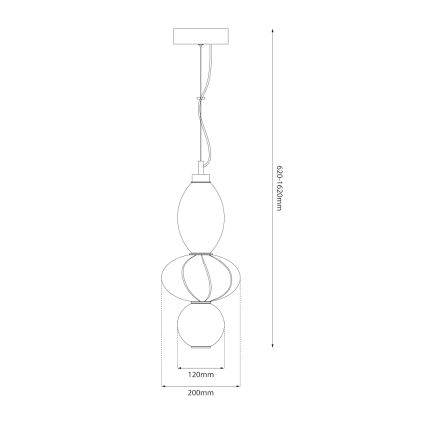 LED-Hängeleuchte ASCOLI LED/18W/230V d 20 cm beige