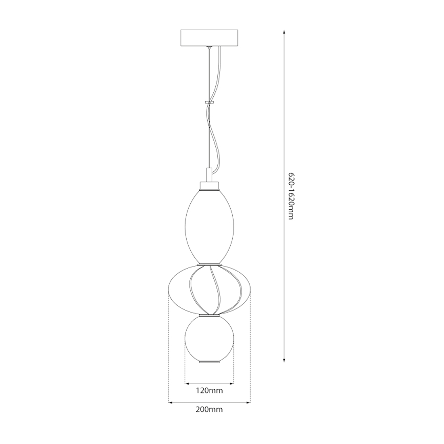 LED-Hängeleuchte ASCOLI LED/18W/230V d 20 cm beige
