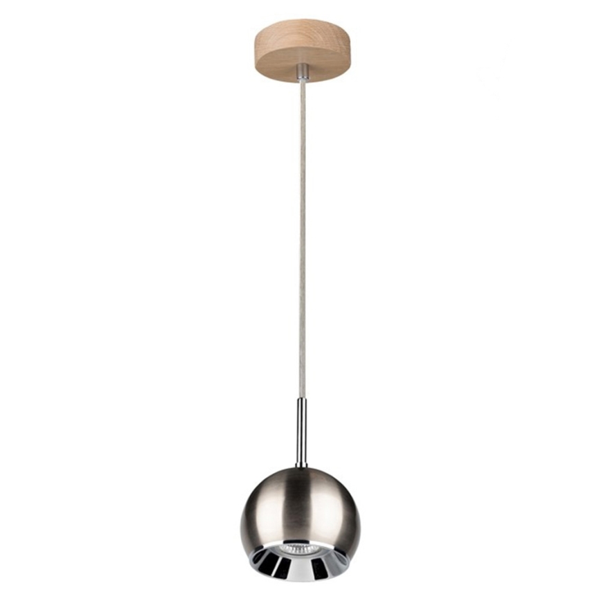 LED-Hängeleuchte BALL WOOD 1xGU10/5W/230V matte Eiche