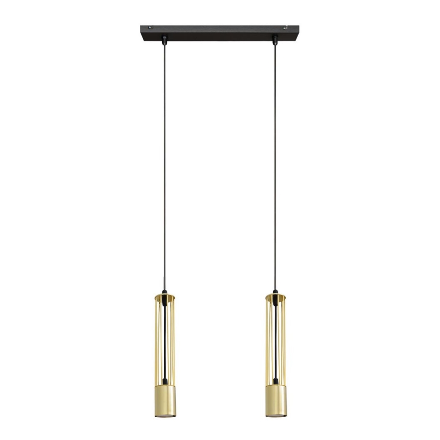 LED Hängeleuchte BARS 2xGU10/4,8W/230V gold/schwarz