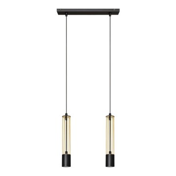 LED Hängeleuchte BARS 2xGU10/4,8W/230V schwarz/gold