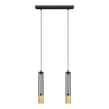 LED Hängeleuchte BARS 2xGU10/4,8W/230V schwarz/gold