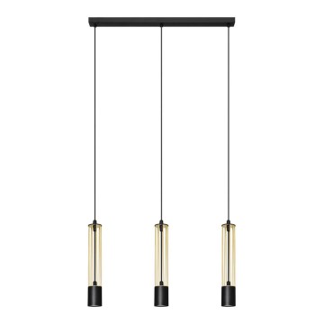 LED Hängeleuchte BARS 3xGU10/4,8W/230V gold/schwarz