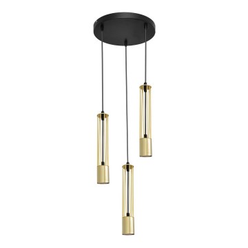 LED Hängeleuchte BARS 3xGU10/4,8W/230V gold/schwarz