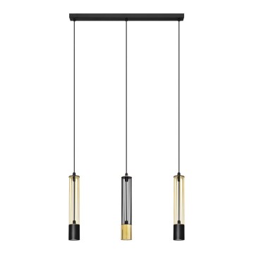 LED Hängeleuchte BARS 3xGU10/4,8W/230V schwarz/gold