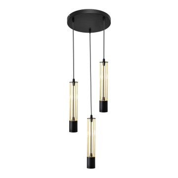 LED Hängeleuchte BARS 3xGU10/4,8W/230V schwarz/gold