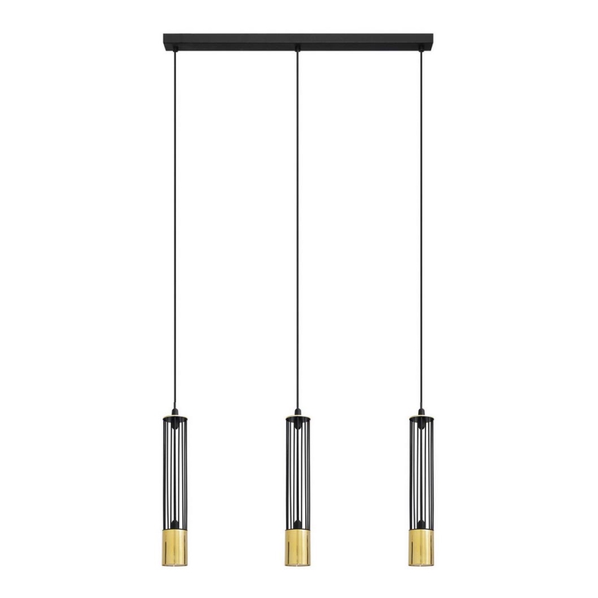 LED Hängeleuchte BARS 3xGU10/4,8W/230V schwarz/gold