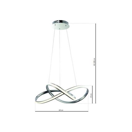 LED-Hängeleuchte CAPPIO LED/36W/230V glänzendes Chrom