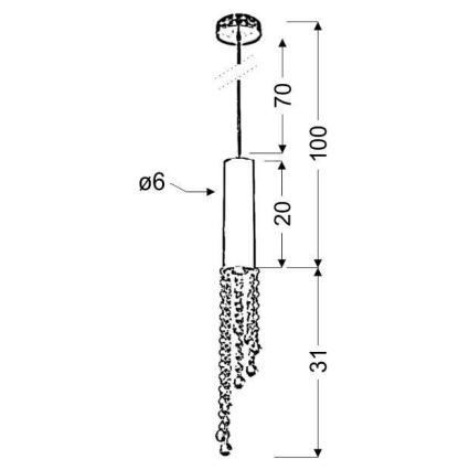 LED Hängeleuchte DUERO LED/3W/230V
