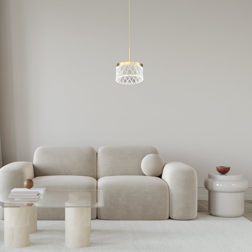 LED-Hängeleuchte ELEGANCE LED/9W/230V d 15 cm golden
