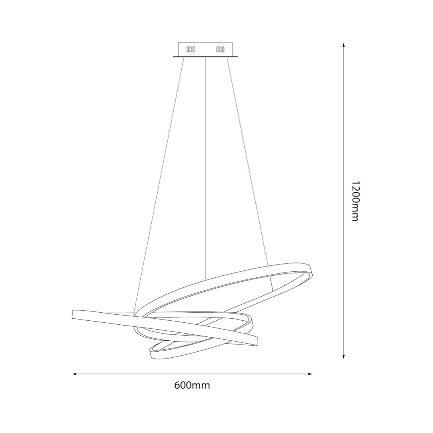 LED-Hängeleuchte EMPOLI LED/55W/230V schwarz