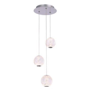 LED Hängeleuchte ESMOND 3xLED/5,4W/230V chrom glänzend