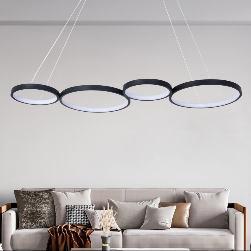 LED-Hängeleuchte FLAMENCO LED/42W/230V 4000K schwarz